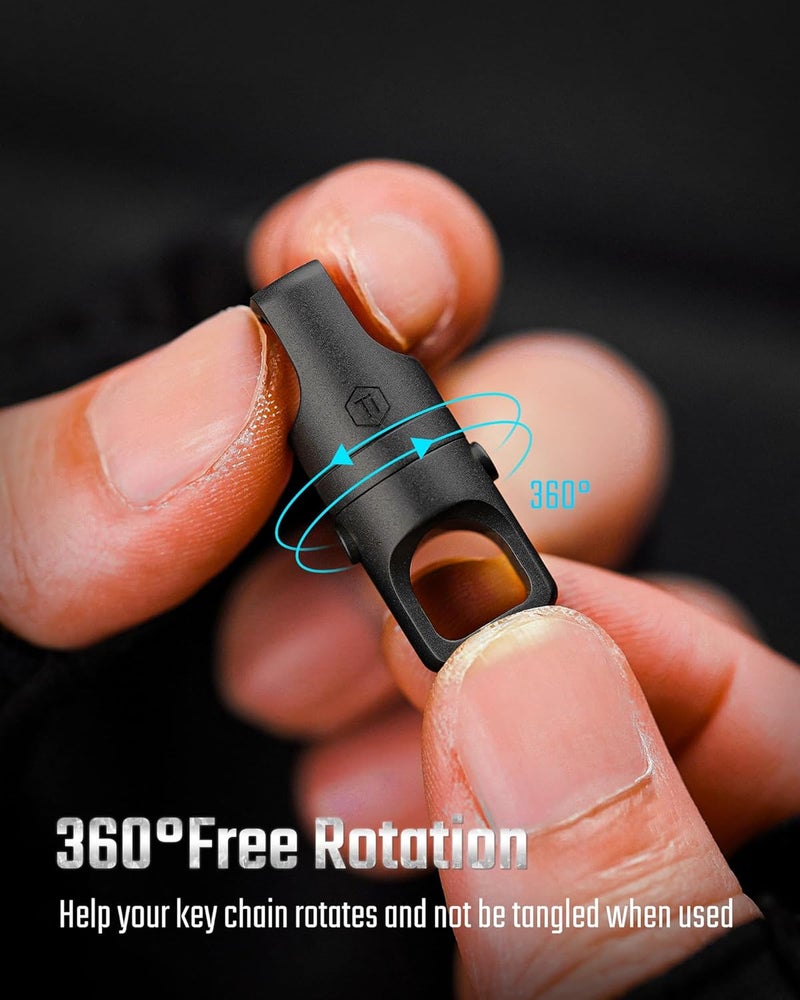 KeyUnity KA48 Titanium Magnetic Quick-Release Keychain, 360° Swivel Double-End Connector with Dual-Button Safety, 20kg Load, for Car Keys, USB Drives, and EDC Tools 2Pcs - Image 4